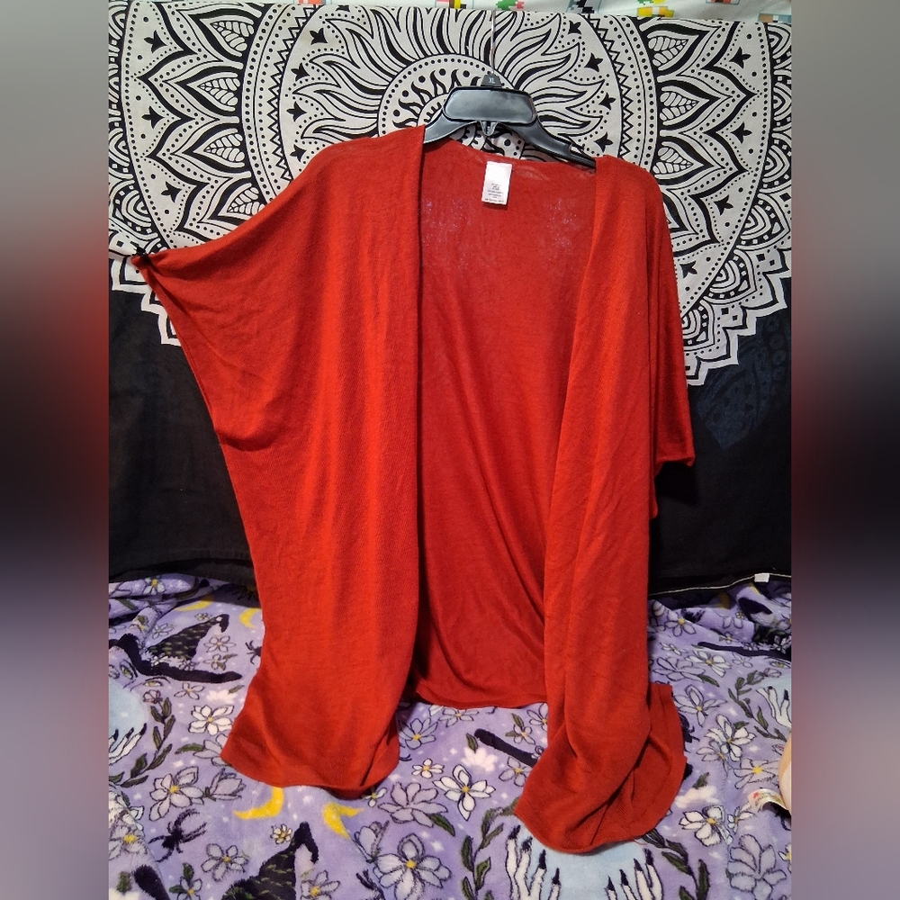 Women's Red Cardigan Sweater